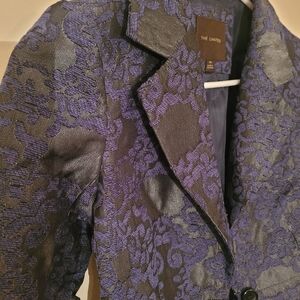 The Limited Women's Blue Jacquard Jacket